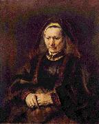 Portrat einer sitzenden alten Frau Rembrandt